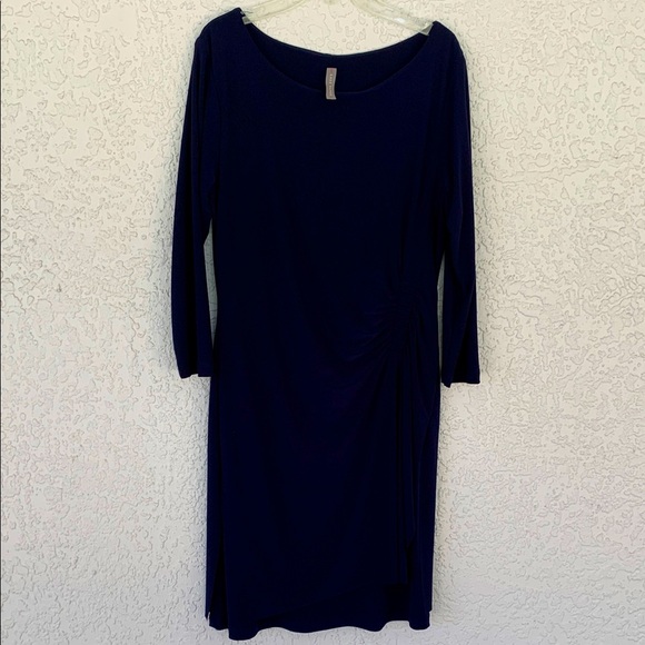 Last Tango Elegant Navy Blue Women's Dress size L - Picture 1 of 10